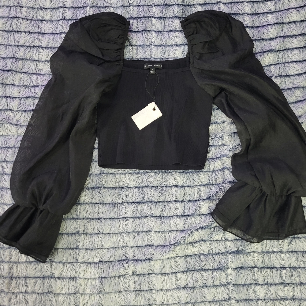 Nwt‎ MIOU MUSE Black Top Small